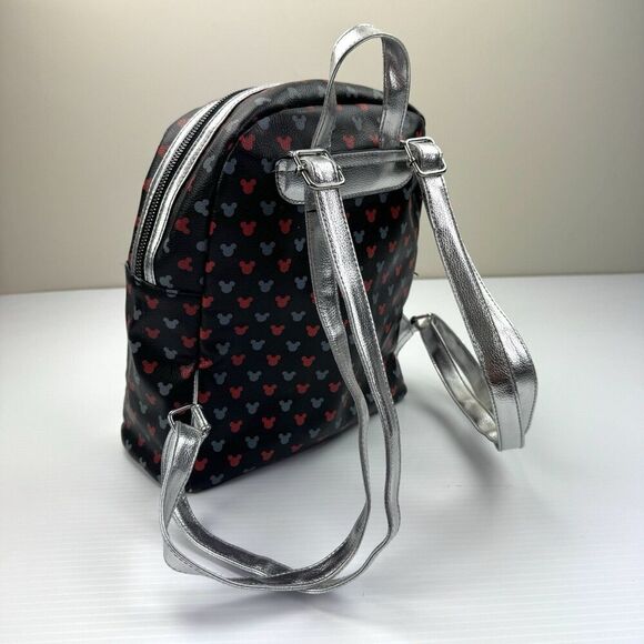 Disney Mickey Mouse Mini Backpack Blue Red Silver - Picture 3 of 16